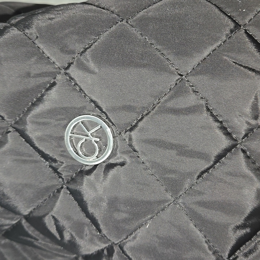 LAST CHANCE!  Calvin Klein Women's Quilted Black Hooded Jacket - Picture 4 of 16